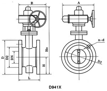 D941X電動(dòng)襯膠法蘭蝶閥(圖1)